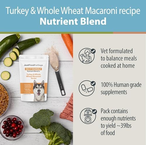 JustFoodForDogs Nutrient Blend, Dog Multivitamin Mix for Homemade Dog Food