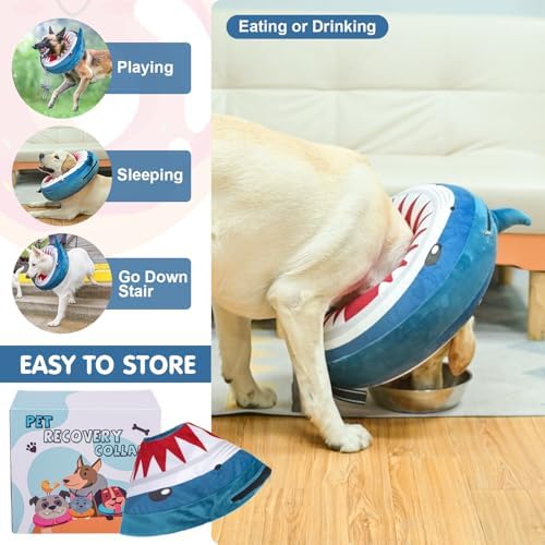 BEAUTYZOO Dog Cone Collar Alternative After Surgery,Pet Neck Donut E‑Collar