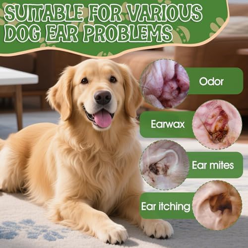 Dog Ear Powder for Hair Removal, Remove Ear Hair and Reduce Ear Wax, Odor