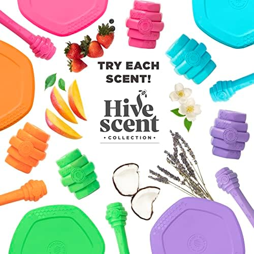 Hive Chew Toy for M/L Dogs – Pink/Wild Berry Scent – Chew, Fetch, & Treat-Dispensing Enrichment Toy, Floats, Made in USA, Pairs with Hive Chew Sticks for M/L Dogs for Longer-Lasting Play