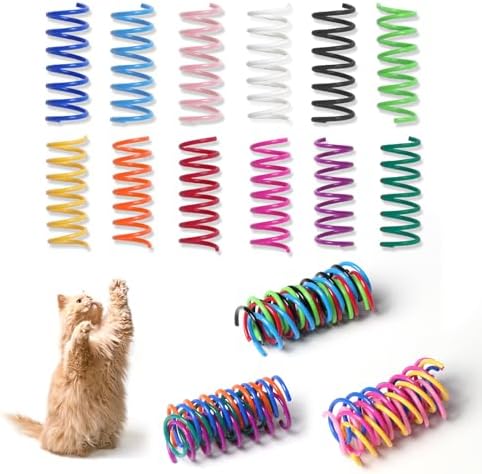 48PCS 12Colors Cat Spring Toys for Indoor Cats