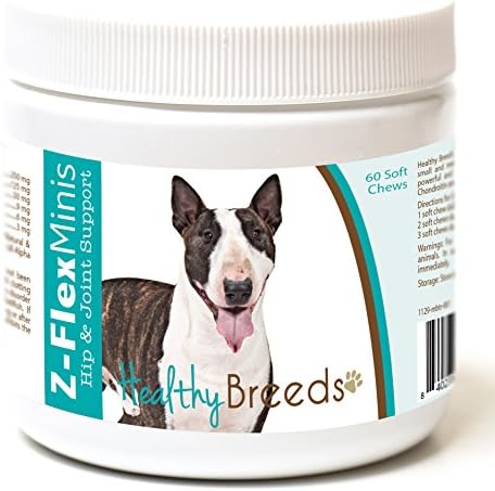 Healthy Breeds Miniature Bull Terrier Z-Flex Minis Hip and Joint Support Soft Chews 60 Count