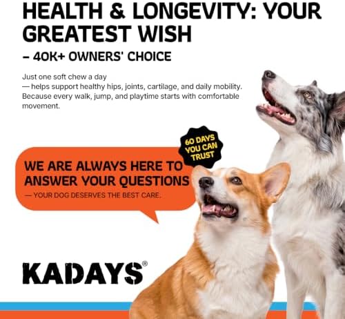 Dog Joint Supplement for Dogs 70ct, Glucosamine Chondroitin for All Dogs