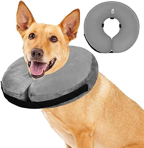 Soft Inflatable Cone Recovery Collar for Dogs and Cats After Surgery
