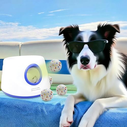6 Pack Dog Toy Balls, 2.3 Inch ETPU Material, Replacement Balls for Automatic Ball Launcher Machine, Perfect for Small & Medium Dogs, Perfect for 2.3 Inch Automatic Launcher