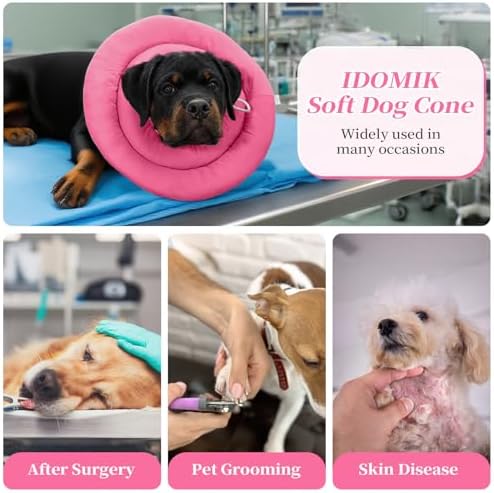 IDOMIK Dog Recovery Collar, Waterproof Soft Dog Cone After Surgery