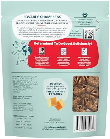 Shameless Pets Bacon Me Crazy Meaty Tenders, Soft Dog Treats, 1.5lb