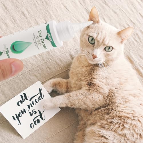 2 Bottles Pet Ear Cleaner for Dogs and Cats 60ml Each Ear Drops to Maintain and Refresh Soothing Relief Drops for Itchy and Smelly for Dogs