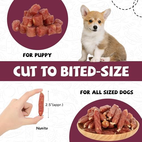 PAWUP Duck Dog Treats, Duck Sausage with Cheese, 12.5 oz