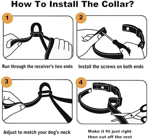 Aikko 2-Pack Replacement Straps for GPS Dog Shock Collar, Yellow & Purple