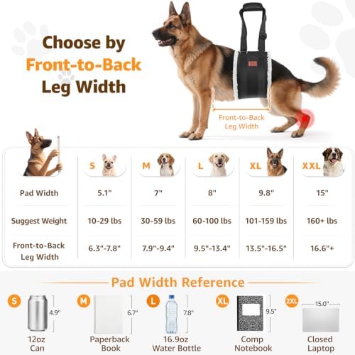 Adjustable Dog Sling for Extra Large Dogs Mobility Aid for Weak Rear Legs