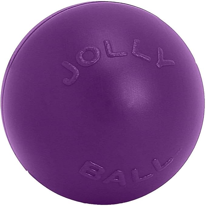 Jolly Pets Push-N-Play Small Dog Ball Toy, 4.5 in, Red