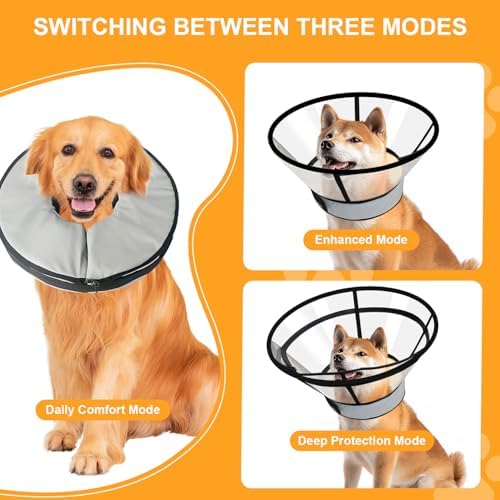 Sponge Core Dog Cone Collar to Stop Licking for Surgery Recovery