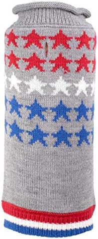 THE WORTHY DOG Sleeveless Pullover Pet Sweater,for Medium Dogs, Stars