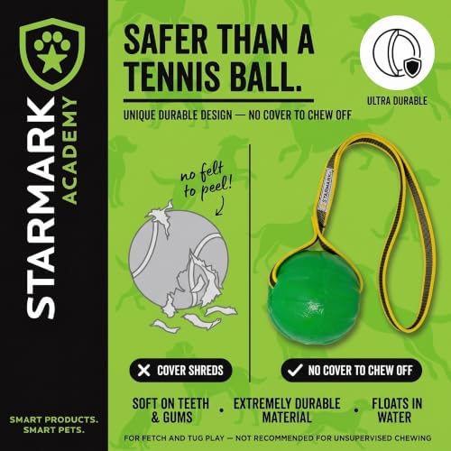 Starmark GripCord Chew Ball on Loop Md/Lg Dogs 3.25-in
