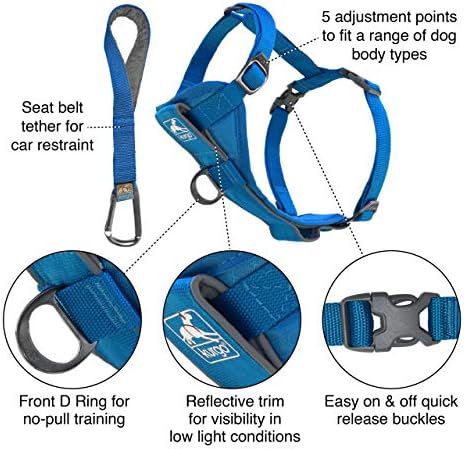 Kurgo Tru-Fit Smart Harness, Blue, Small
