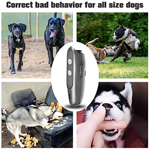 Dog Barking Deterrent Devices Rechargeable Ultrasonic Dog Bark Deterrent 3 Frequency No Bark Control Devices 16.5 Ft Range Dog Whistles that Makes Dogs Stop Barking