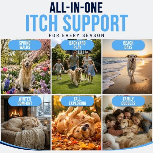 Dog Allergy Chews - 250 Count - Allergy & Itch Relief for Dogs with Omega 3