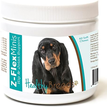 Healthy Breeds Black and Tan Coonhound Z-Flex Minis Hip and Joint Support Soft Chews 60 Count