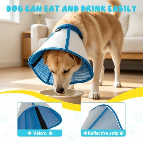 Dog Cone Collar After Surgery,Adjustable Soft Dog Cone