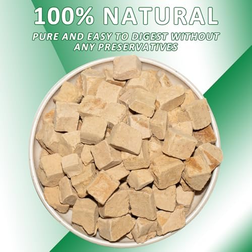 JADINGSFRM Freeze Dried Duck Liver Dog & Cat Treats, High Protein Single Ingredient, All Nature Raw, Grain Free, Gluten Free, Dog Treats for Training and Food Topper 8.8 Oz