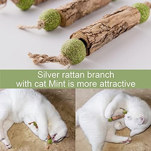 Silvervine Sticks for Cats, 3 Pack Natural Catnip Chew Toys