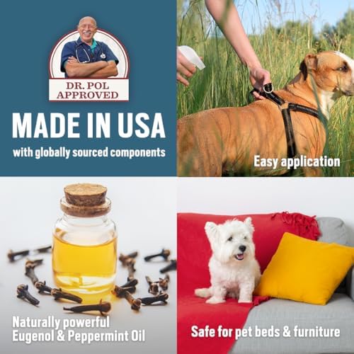 Dr. Pol Incredi-Pol Flea & Tick Spray | Fast-Acting Pest Control for Dogs | Helps Repel & Eliminate Fleas, Ticks & Larvae | Safe & Effective Formula | 8 oz