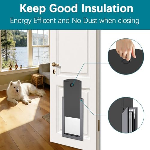 HARDLIGHT Aluminum Extra Large Dog Door for Door, Easy Installation