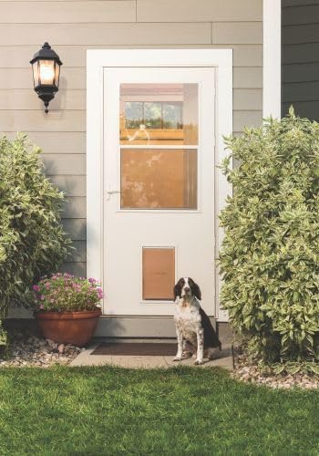 LARSON 20 Pet XL Highview XL Pet Door Almond 36-in. Storm Door