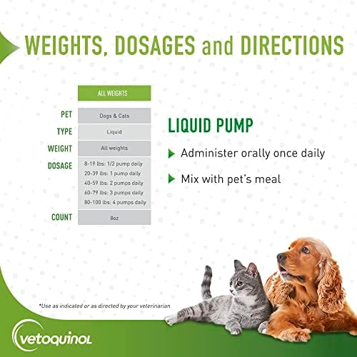 Vetoquinol Triglyceride OMEGA - Fish Oil for Dogs & Cats - Supports Healthy Skin, Coat & Normal Immune Response - Supplement with Vitamin Blend for Heart, Eye, Bone & Muscle Support - 8 oz (Pack of 2)
