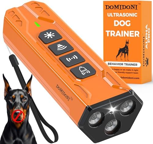 Dog Bark Deterrent Device- 3X Ultrasonic Anti Barking Devices for Dogs, Safe for Dogs & Humans, Portable Barks No More Bark Stopper Dog Training Device Indoor Outdoor Use Rechargeable(Alpha Pro)