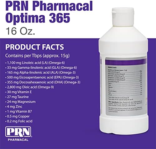 PRN Pharmacal Optima 365 Omega Skin and Coat Supplement, 16 fl oz