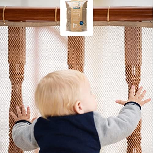 Roving Cove Baby Proof Stair Banister Guard and Mesh Netting, 10ft x 3ft