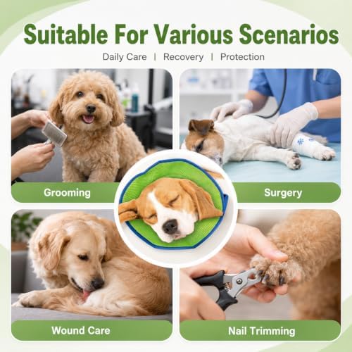Soft Dog Cone Recovery Collars & Cones After Surgery for XXLarge Dogs