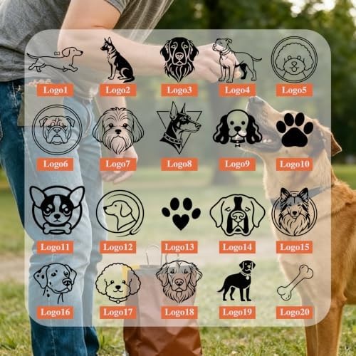Custom Dog Treat Pouch with Image Logo Name,Portable Puppy Dog Training Treat Bag,Self-Closing Pet Feed Snack Reward,Hand Free Dog Walking Bag with Carabiner (Blue)