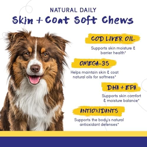 PupGrade Skin & Coat Supplement for Dogs, Duck Flavor – 360 Soft Chews