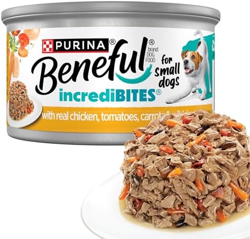 Beneful Purina IncrediBites Small Wet Dog Food in Gravy, Chicken, (12) 3 oz