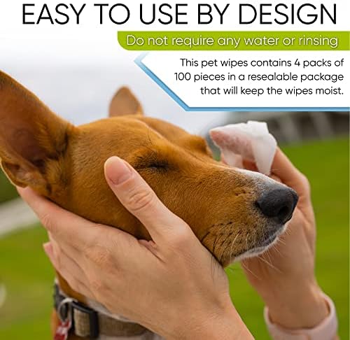 MAGICARE Pet Wipes – 400 pcs Dog Wipes – 8x8 Inch Unscented Dog Paw Cleaner Wipes for Body, Ears, Face, and Skin – Ultra Thick & Soft with Hypoallergenic Formula – Ideal Pet Wipes for Dogs & Cats