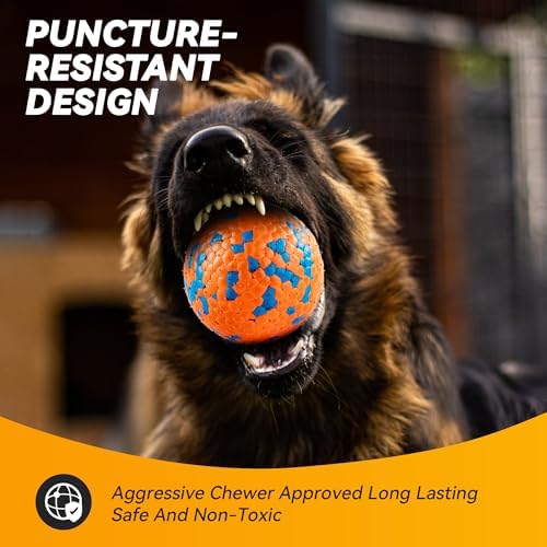 FUSOTO 3Pcs Dog Balls, Tennis Balls for Dog