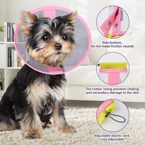Soft Dog Cone for Small Dogs 2-20 lbs, Elizabethan Collar to Stop Licking