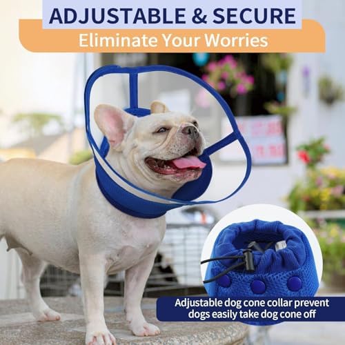 Allroaring Dog Cone, Soft Dog Cones for Dogs, Adjustable Doggie Cone Collar