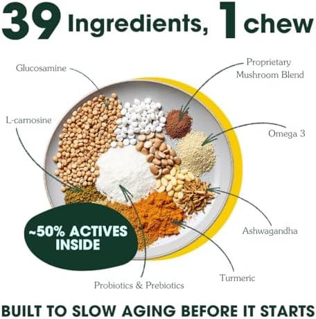 Arterra Longevity Multivitamin for Dogs, Vet-Formulated Soft Chews, 120 Ct
