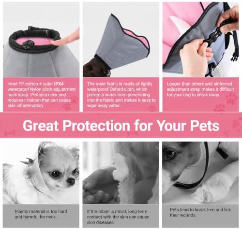 Soft Dog Cone Collar for Large Dogs After Surgery Adjustable