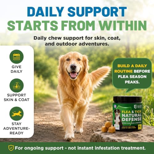 Guardian’s Choice Flea Chews for Dogs, Pet Flea Chewable, 100 Count