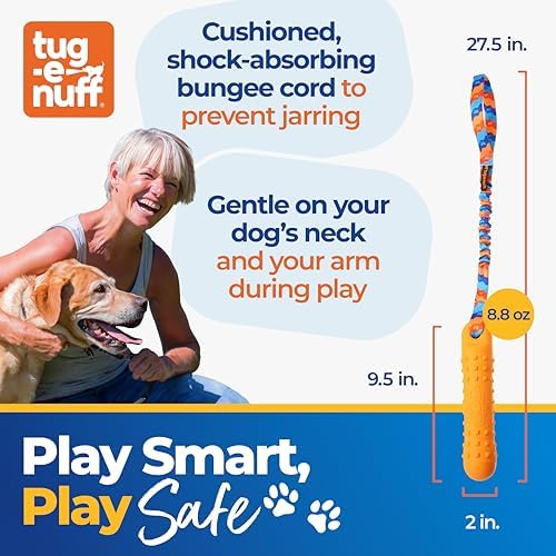 Tug-E-Nuff BOB 3-in-1 Dog Dummy (Green), Interactive Dog Tug Toys 27.5 in