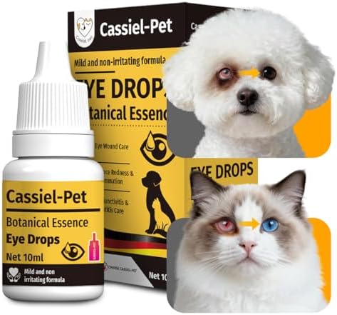 Eye Drops for Eye Infection Treatment, Soothe Infection Allergy, Relieve Dry Eyes & Red Eye，Eye Cleaner and Tear Stain Remover for Dogs and Cats | 10 ml 0.33 FL OZ (1 Bottle)