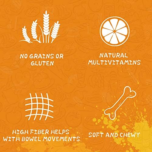 PAWUP Dog Treats Apple Slice Chicken Wrapped, Training Treats w/Taurine for Small Medium Large Dogs, 12.5 oz