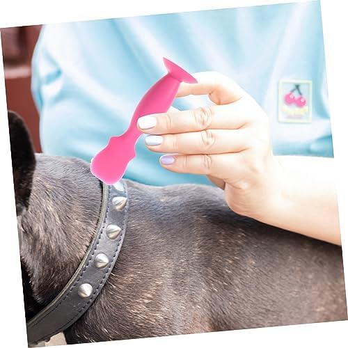 Silicone Wrinkle Cream Applicator Brush for Dogs Flexible Tear Stain Paste Tool with Suction Cup for Application for Grooming and Pet Care