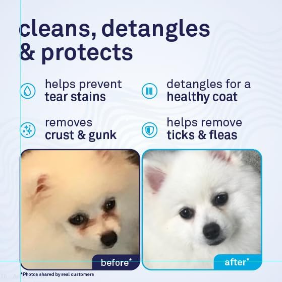 Petpost Tear Stain Remover Comb for Dogs | Extra Fine Stainless Steel Dog Eye Comb | Gentle Grooming Tool for Shih Tzu, Maltese & Small Breeds | Dog Face Comb for Eye Cleaning