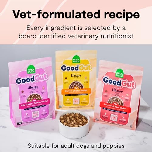 Open Farm GoodGut Dry Dog Food, Harvest Chicken w.Probiotics, 19lb Bag